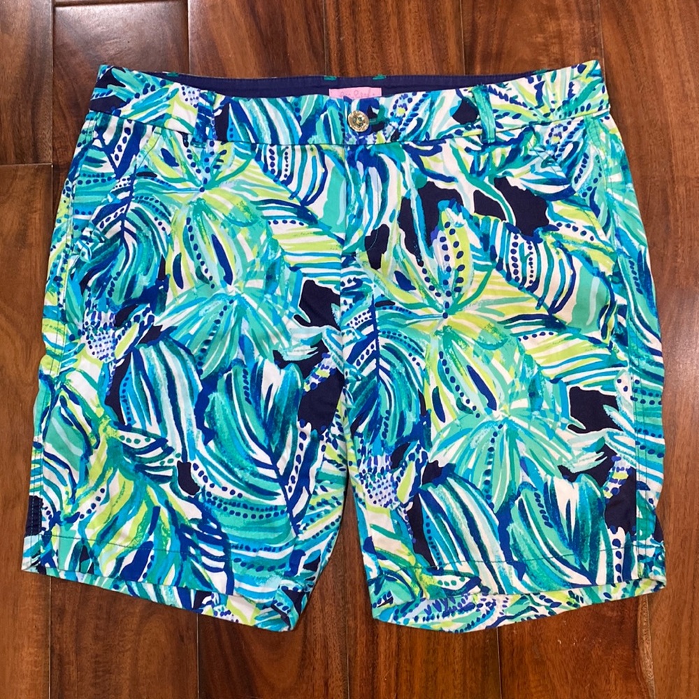 Lilly Pulitzer bright navy armadilly dally Bermuda shorts size 12